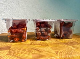 Колбаски (ВЕНГЕРСКИЕ) с/к (по 0,5кг): Колбаски МИНИ классические с/к (100 гр)