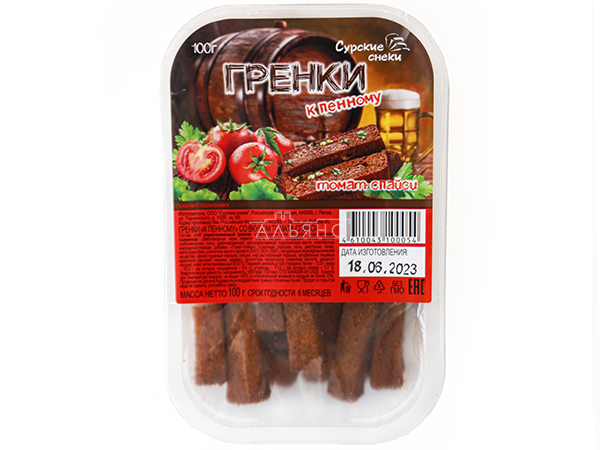 Сурские гренки Томат спайси (100 гр) в Рубцовске