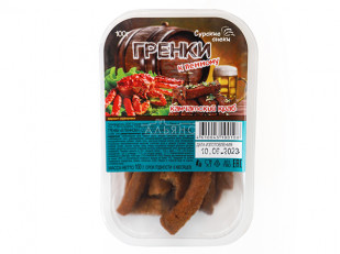 Кнуты Кавказские с говядиной (500 гр.): Сурские гренки Камчатский краб (100 гр)