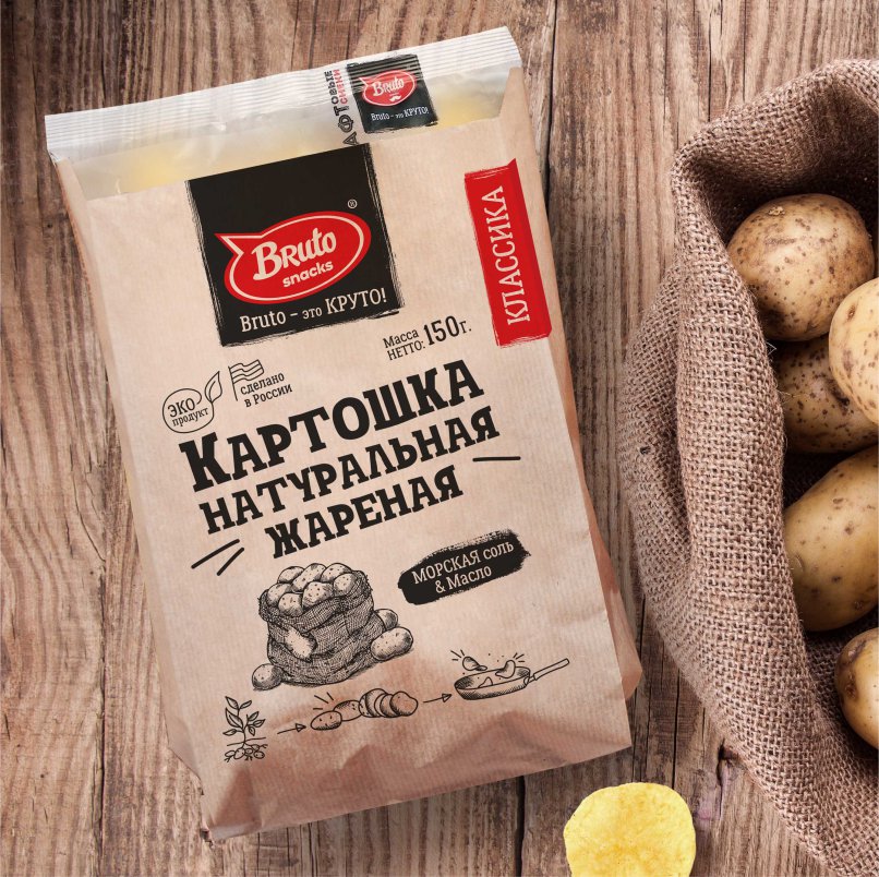 Картофель «Бруто» с солью 130 гр. в Рубцовске